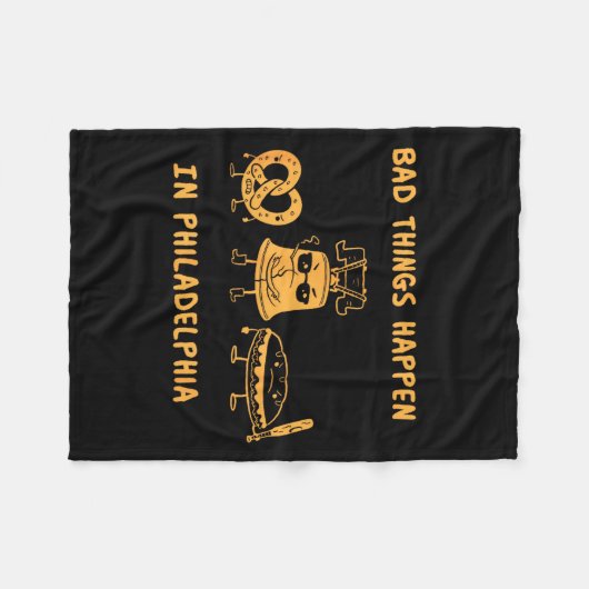 Funny Bad Things Happen In Philadelphia Novelty Ph Fleece Deken (Voorkant (Horizontaal))