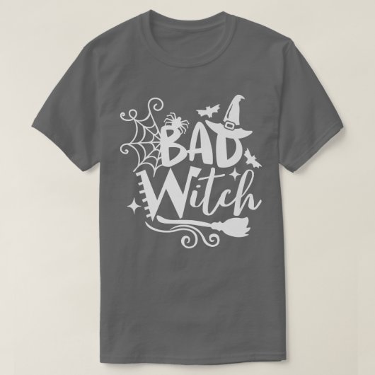 Funny Bad Witch Halloween T-shirt (Design voorkant)