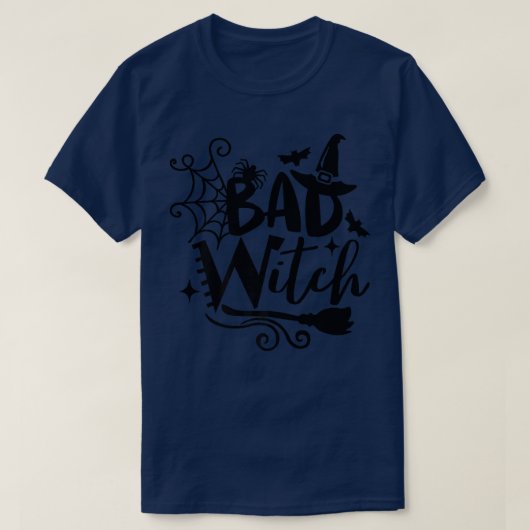 Funny Bad Witch Halloween T-shirt (Design voorkant)
