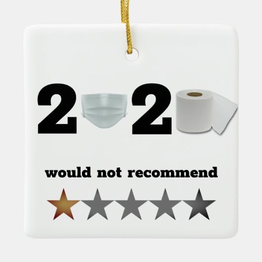 Funny Bad Year 2020 Kerstmis Keramisch Ornament (Voorkant)