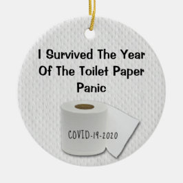 Funny Bad Year Toilet Paper 2020 met Kerstmis Keramisch Ornament