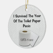 Funny Bad Year Toilet Paper 2020 met Kerstmis Keramisch Ornament (Links)