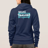 Funny Badass-leraar in White Bold Font Hoodie (Achterkant)