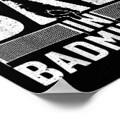 Funny Badminton Art For Men Women Shuttle Sport Pl Poster (Hoek)