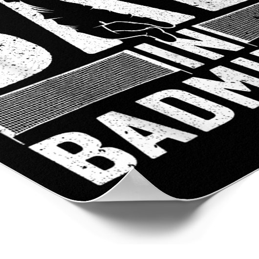 Funny Badminton Art For Men Women Shuttle Sport Pl Poster (Hoek)