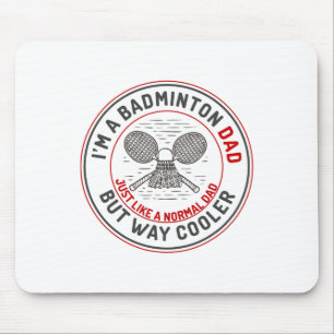 Funny Badminton Dad Shirt Mannen Badminton Player  Muismat