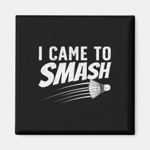 Funny Badminton Design for Men Women Kinder Badmin Magneet