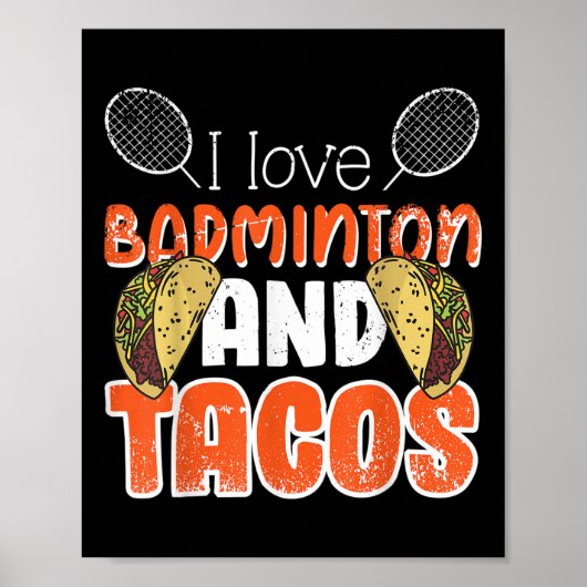 Funny Badminton Gift Idea For Badminton Player  Poster (Voorkant)