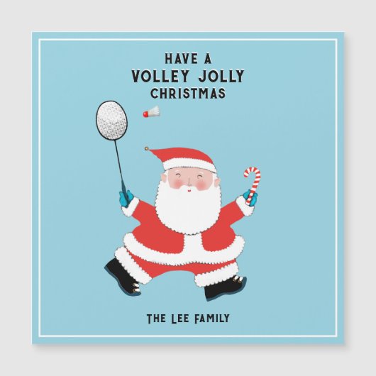 Funny Badminton-kerstfeestkaarten (Voorkant)