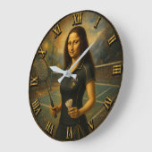 Funny Badminton Mona Lisa Shuttlecock Gift Grote Klok (Hoek)
