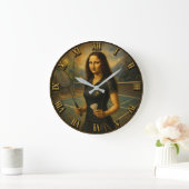 Funny Badminton Mona Lisa Shuttlecock Gift Grote Klok (Huis)