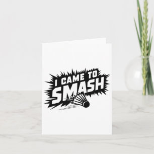 Funny Badminton Player Humor Smash Shuttle Kaart
