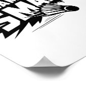 Funny Badminton Player Humor Smash Shuttle Poster (Hoek)