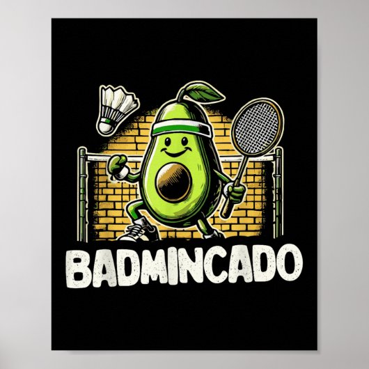 Funny Badminton Player Love Shuttle Design 0  Poster (Voorkant)