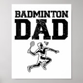 Funny Badminton Player Love Shuttle Design 9  Poster (Voorkant)