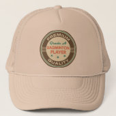 Funny Badminton Player (Premium Quality) Gift Trucker Pet (Voorkant)