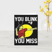 Funny Badminton Player You Blink, You Miss  Kaart (Gele Bloem)