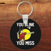 Funny Badminton Player You Blink, You Miss  Sleutelhanger (Voorkant)