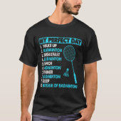 Funny Badminton Shuttle Rackets Nieuwheid T-shirt (Voorkant)