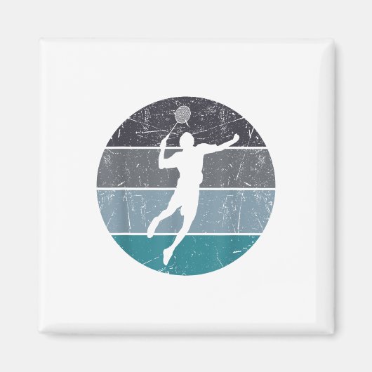 Funny Badminton Shuttle Voor Mannen Vrouwen Retro Magneet (Voorkant)