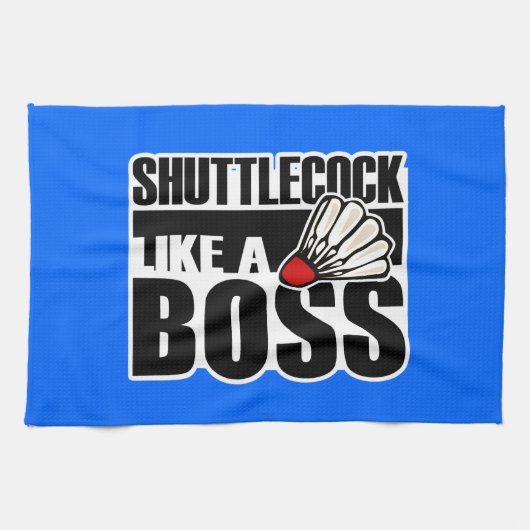 Funny Badminton Shuttlecock Theedoek (Horizontaal)