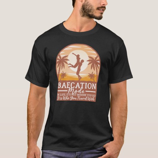 Funny Baecation Mode T-shirt (Voorkant)