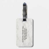 Funny Bag Attentie Masculine Marble Bagagelabel (Achterkant verticaal)