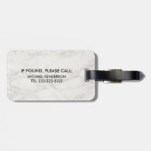 Funny Bag Attentie Masculine Marble Bagagelabel (Achterkant horizontaal)