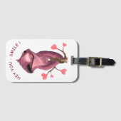 Funny Bagagelabel Happy Sloth Smile - Aangepaste t (Voorkant (horizontaal))