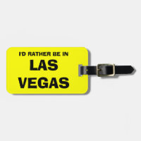 Funny bagagelabel | Ik zou liever in Las Vegas zij