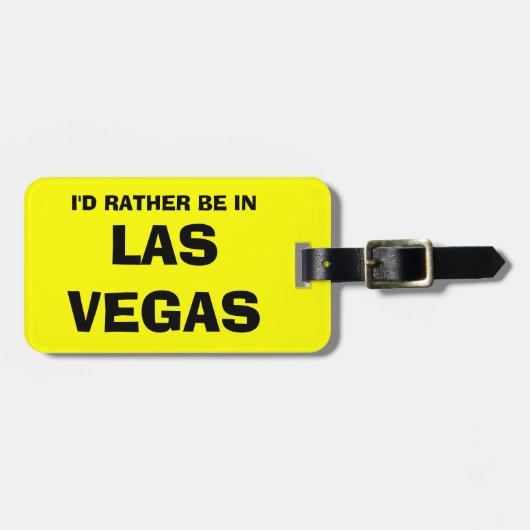 Funny bagagelabel | Ik zou liever in Las Vegas zij (Voorkant horizontaal)