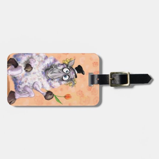 Funny Bagagelabel Ram met ventilator (Voorkant horizontaal)