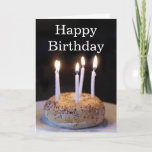 Funny Bagel Birthday Kaart<br><div class="desc">Foto van een alles bagel met verlichte verjaardagskaarsen.</div>
