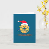 Funny Bagel Christmas Graphics Lights Lover Kaart (Gele Bloem)