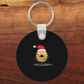 Funny Bagel Christmas Graphics Lights Lover  Sleutelhanger (Voorkant)