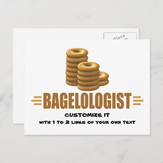 Funny Bagels Briefkaart (Voorkant / Achterkant)