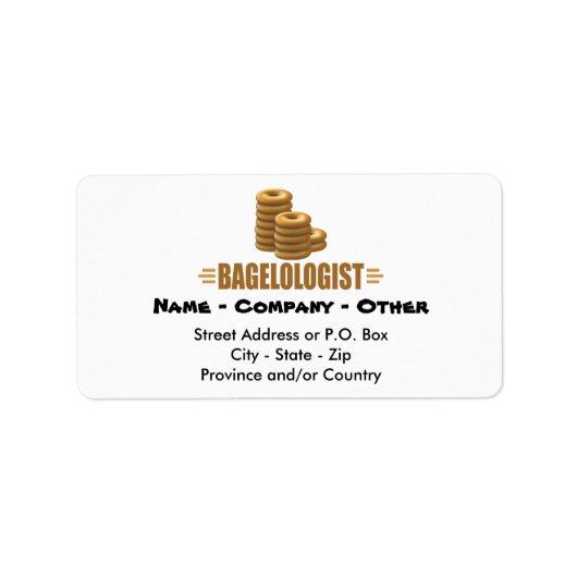 Funny Bagels Etiket (Voorkant)