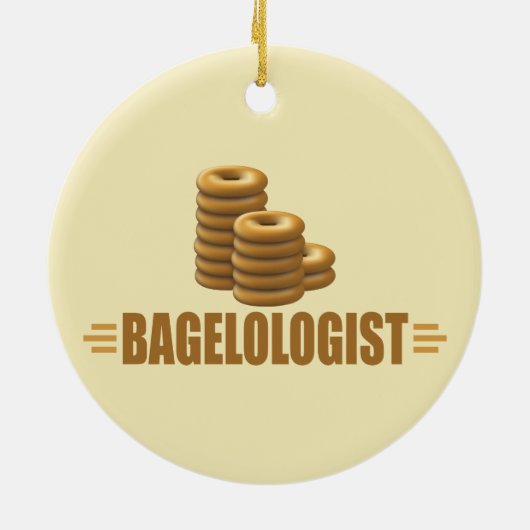 Funny Bagels Keramisch Ornament (Achterkant)