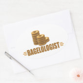 Funny Bagels Ovale Sticker (Envelop)