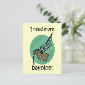 Funny bagpipe briefkaart (Staand voorkant)