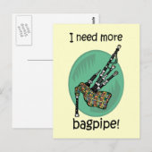 Funny bagpipe briefkaart (Voorkant / Achterkant)