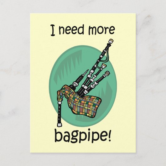 Funny bagpipe briefkaart (Voorkant)