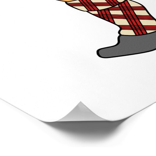 Funny Bagpipe die Scottish Cat speelt Poster (Hoek)