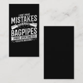 Funny Bagpipe Musician Music Loud Bagpiper Visitekaartje (Voorkant / Achterkant)