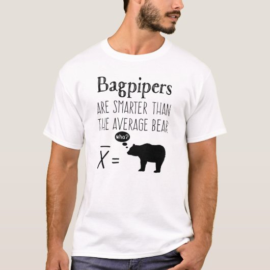 Funny Bagpipes T-shirt - Gemiddeld Beer (Voorkant)