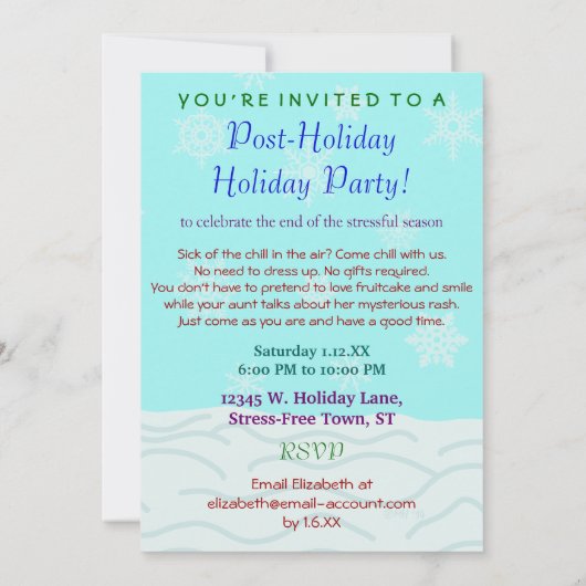 Funny Bah Humbug After Kerstfeestdag Kaart (Achterkant)