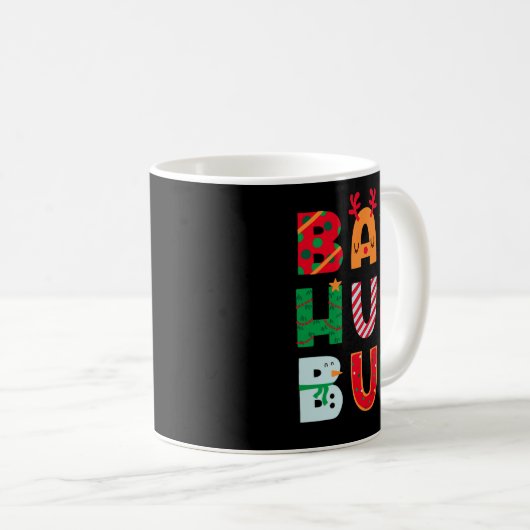 Funny Bah Humbug Holiday Koffiemok (Voorkant rechts)