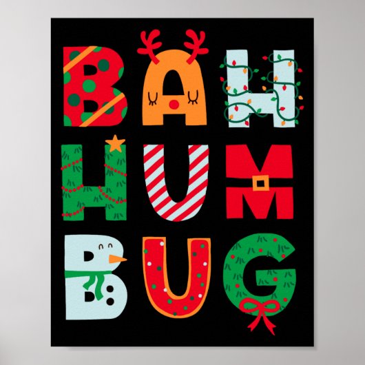 Funny Bah Humbug Holiday  Poster (Voorkant)