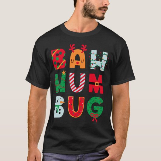 Funny Bah Humbug Holiday  T-shirt (Voorkant)