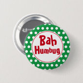Funny Bah Humbug Kerst Button Pin (Voorkant /achterkant)